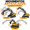 RC Excavator - Escavadeira Articulada - 11 Canais - 2.4GHz - BrincAuto