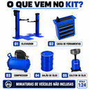 Kit Oficina Mecânica Pro Scale — Diorama 1:24 — Elevador + Acessórios — BrincAuto