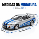 Miniatura Nissan Skyline GT-R R34 (Brian) — Velozes e Furiosos — 1:24 — Luz e Som — BrincAuto